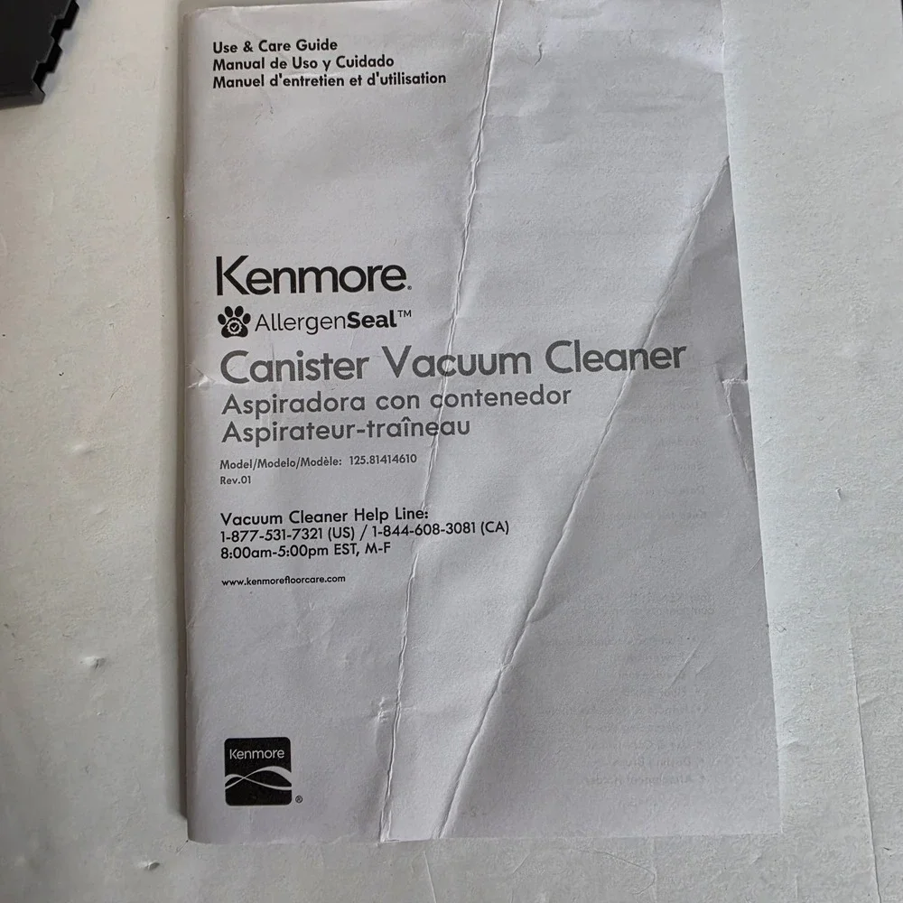 Kenmore Canister Vacuum Cleaner Attachments With Booklet Series 400